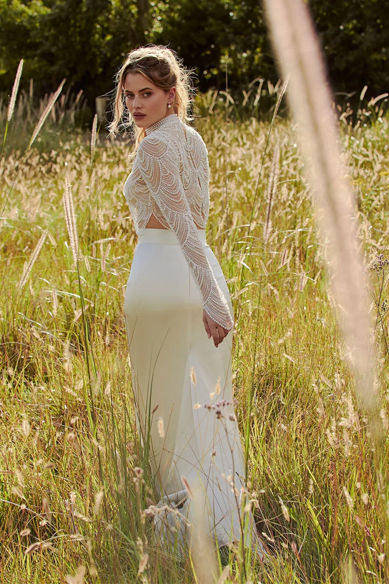 Abito da sposa Anya topper — Catherine Deane, dettaglio 5