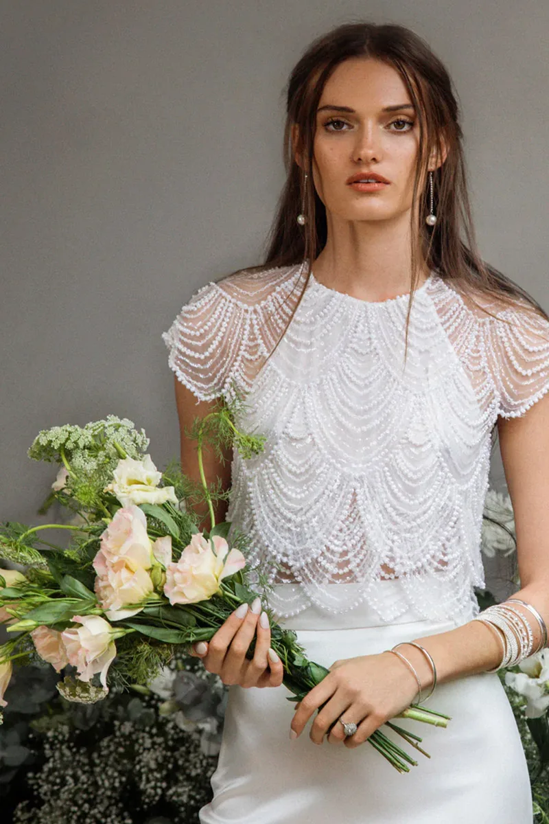 Abito da sposa Monique top — Catherine Deane, dettaglio 3
