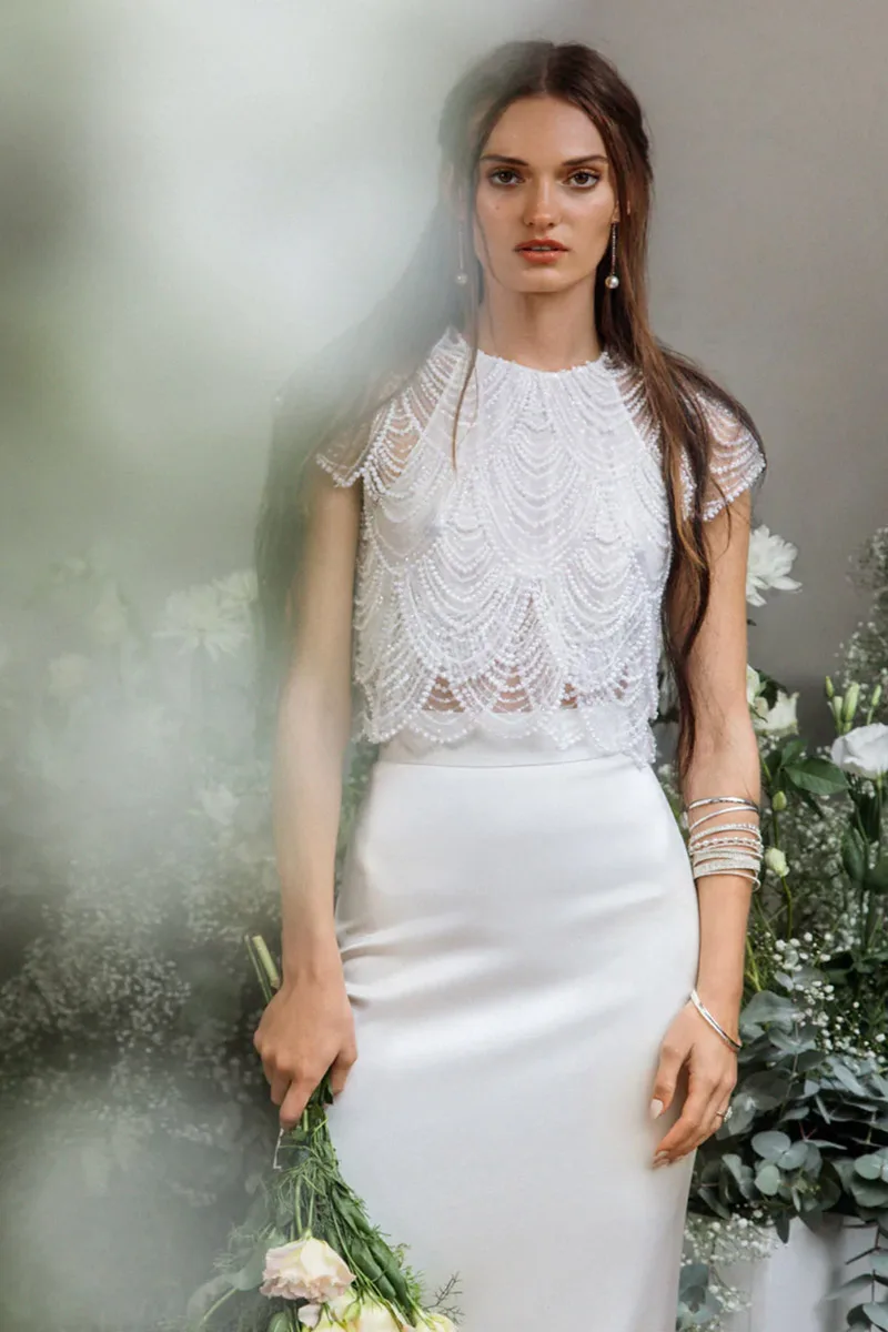 Abito da sposa Monique top — Catherine Deane, dettaglio 4