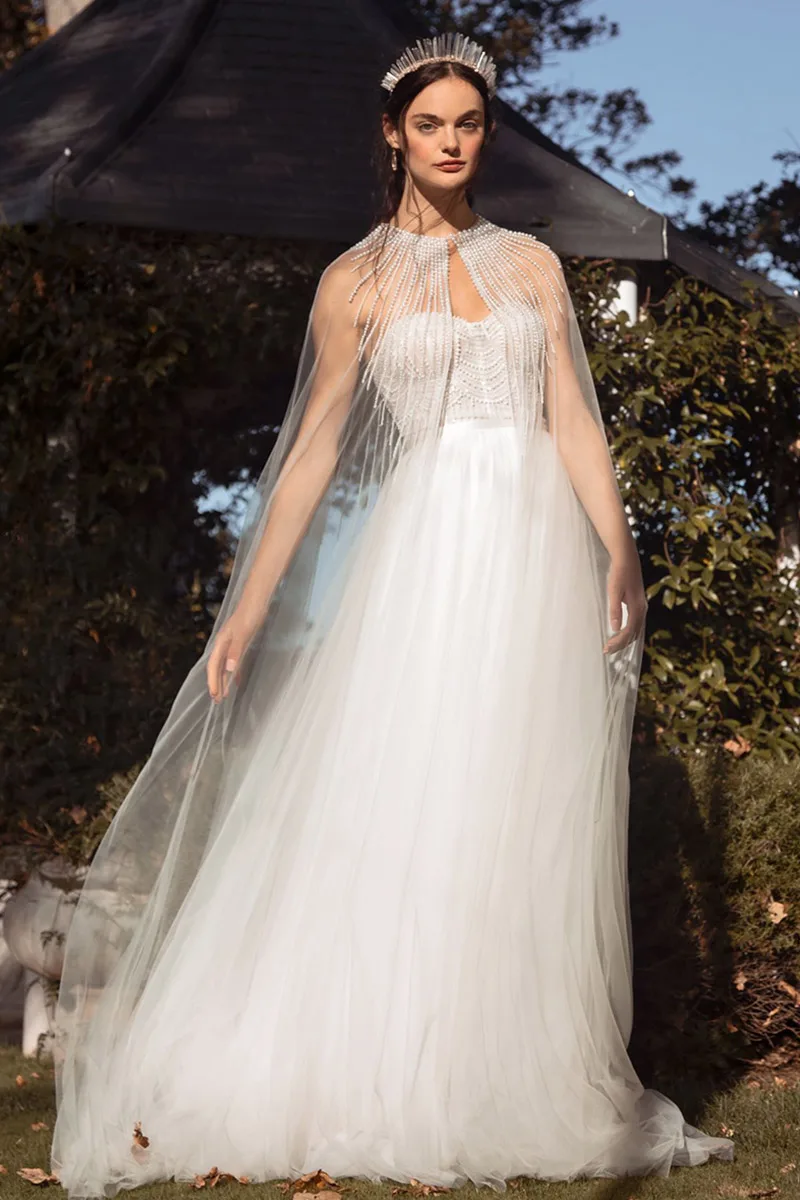 Abito da sposa Stardust cape — Catherine Deane