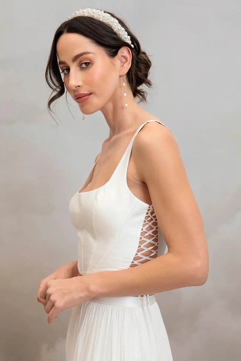 Abito da sposa Alexandra bodice — Catherine Deane, dettaglio 3