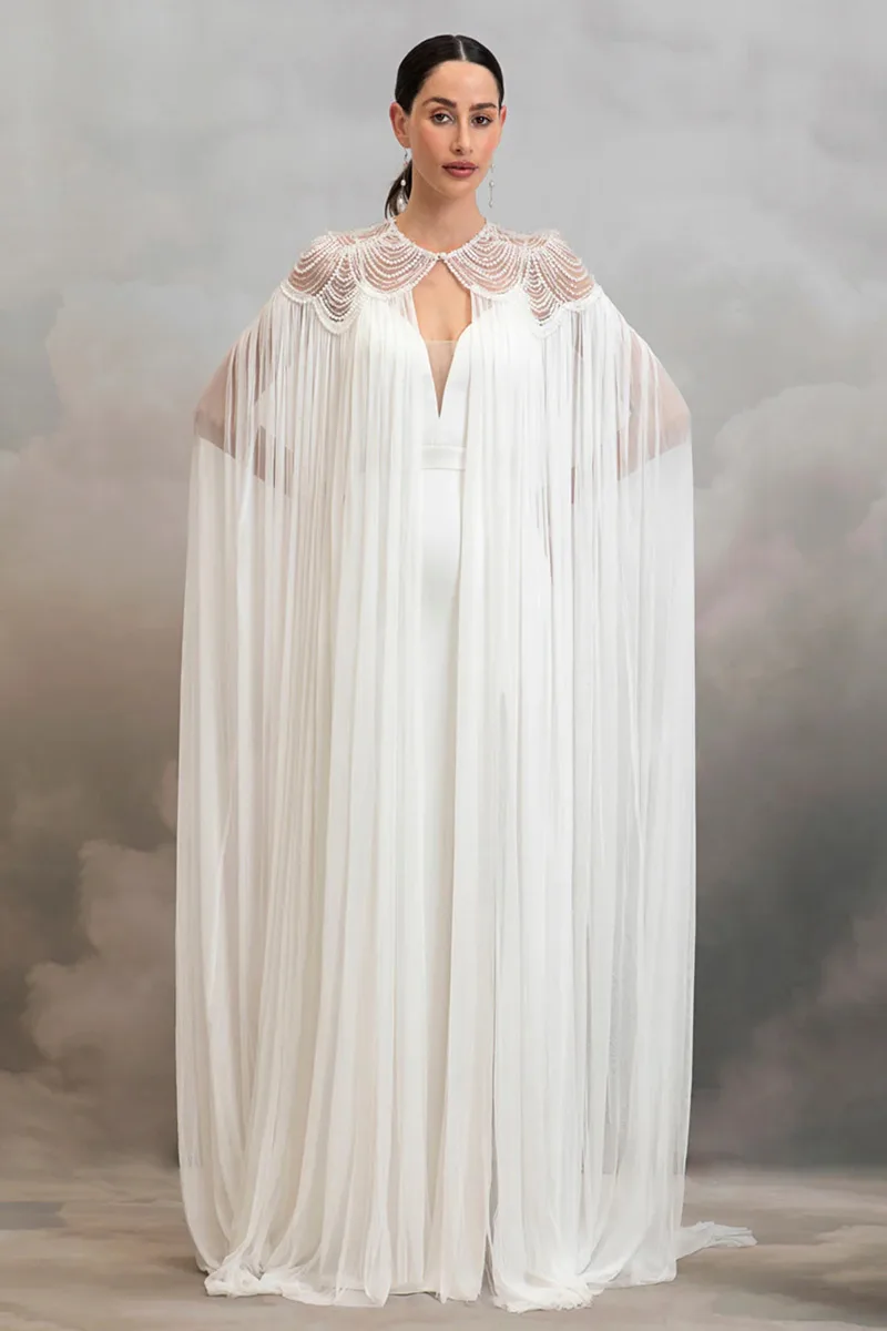 Abito da sposa Aster cape — Catherine Deane, dettaglio 4