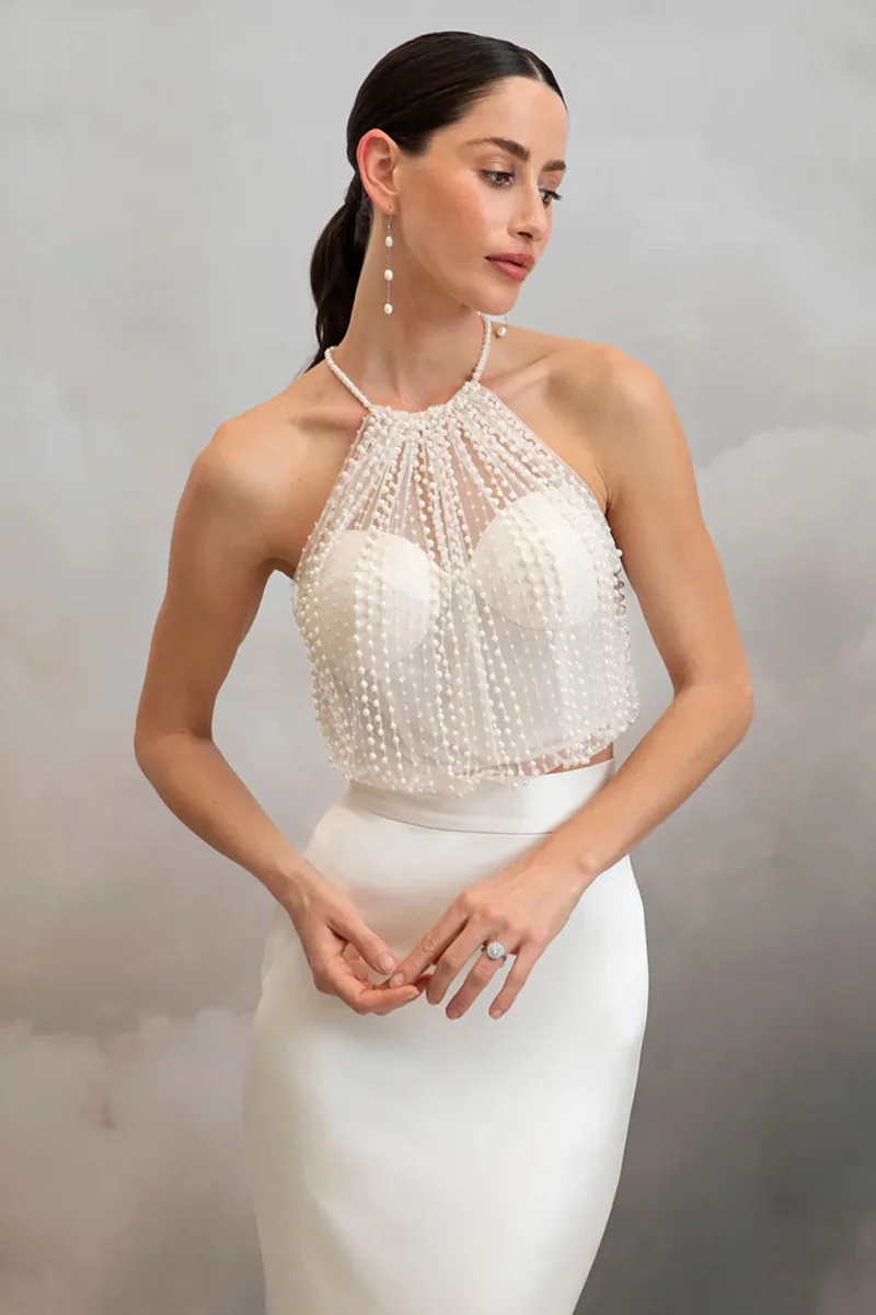 Abito da sposa Aster top — Catherine Deane, dettaglio 3
