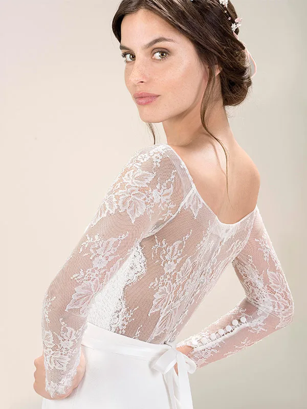 Abito da sposa Tunisi — Collezione Fuoco, dettaglio 3