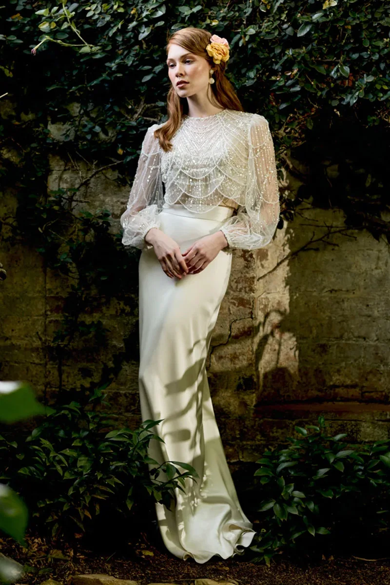 Abito da sposa Casey top — Catherine Deane, dettaglio 3