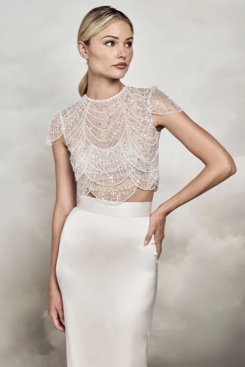 Abito da sposa Dawn top — Catherine Deane, dettaglio 4