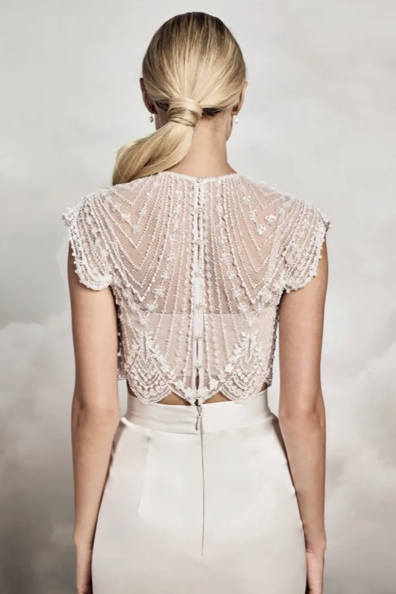 Abito da sposa Devyn top — Catherine Deane, dettaglio 2