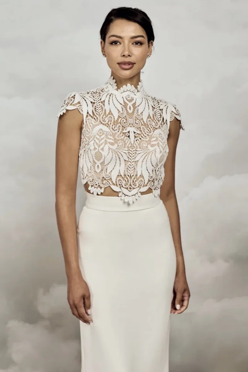 Abito da sposa Tori topper — Catherine Deane, dettaglio 3