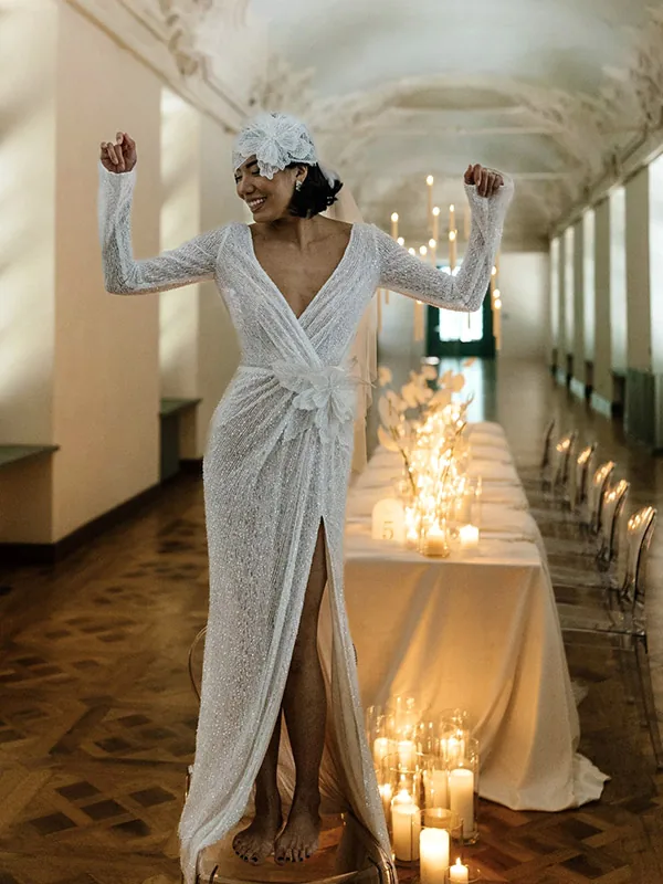 Abito da sposa della collezione Idea Sposa Couture, realizzato nell’atelier di Via Po 14 a Torino